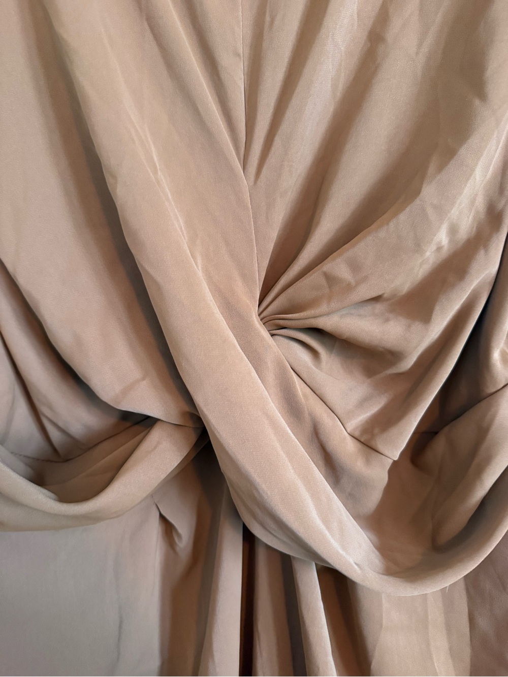 BloomChic Rust Midi Dress with Front Knot - Picture 2 of 4
